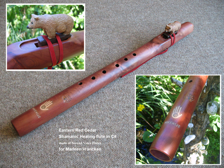Eastern Red Cedar Bear flute - click to enlarge